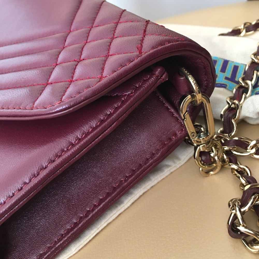 Kira Quilted Crossbody Bag, Red Agate - Picture 6 of 8